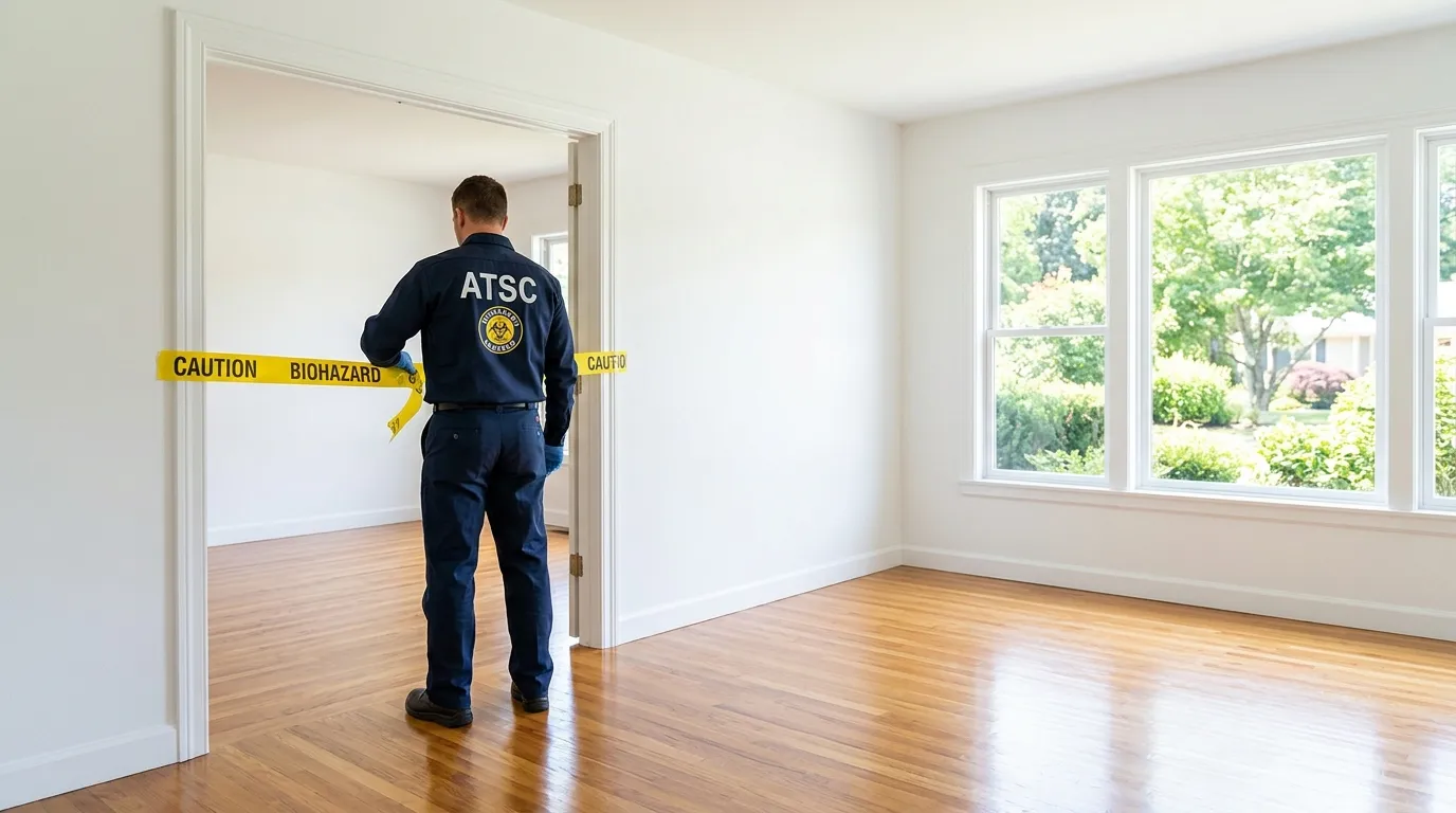 Certified biohazard cleanup crew performing Decomposition Cleanup in Ozone Park